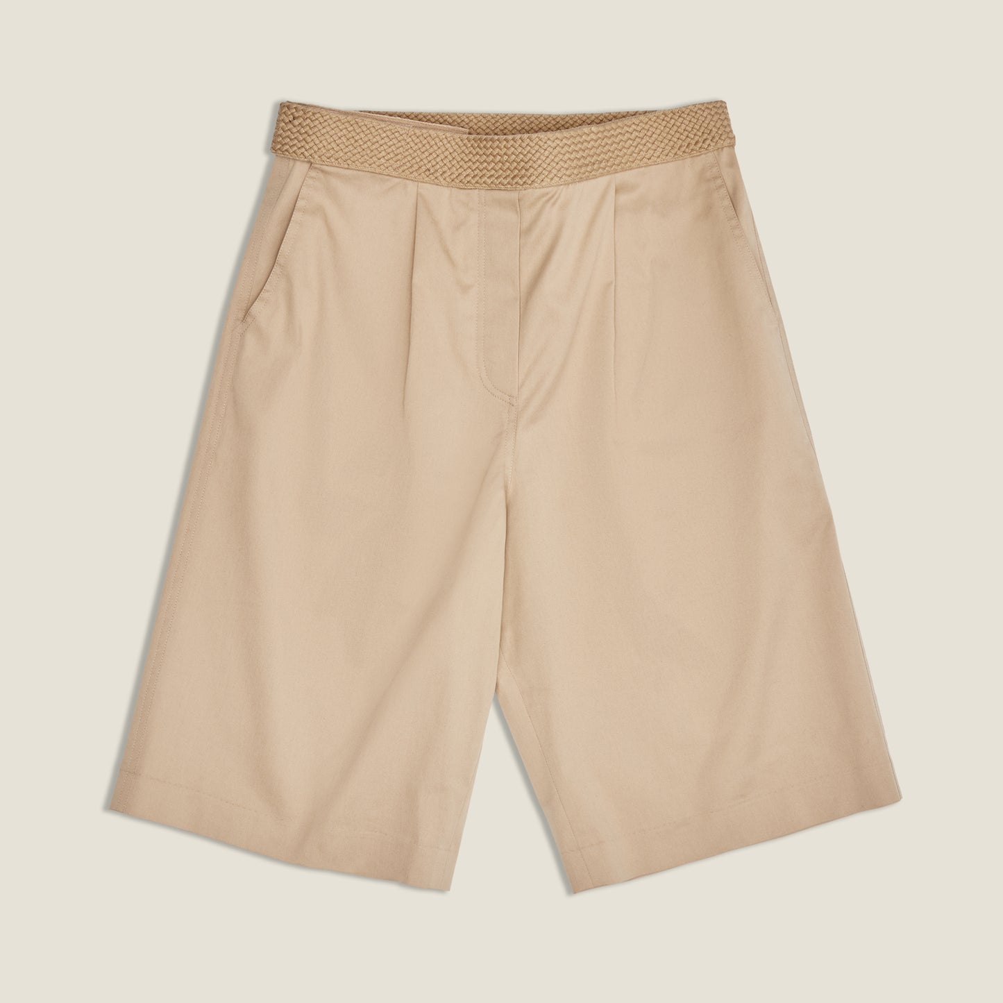 Khaki Hemp Velcro Short