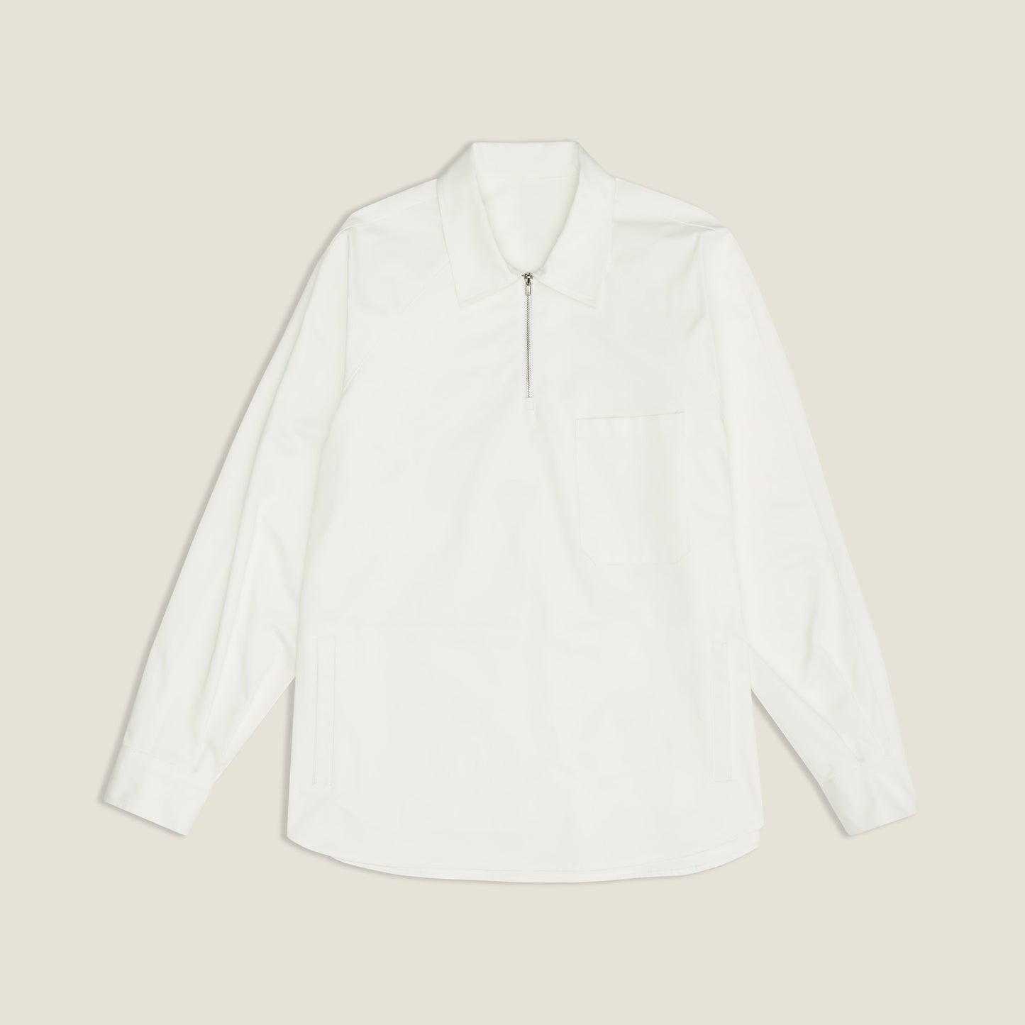 White Oxford Quarter Zip