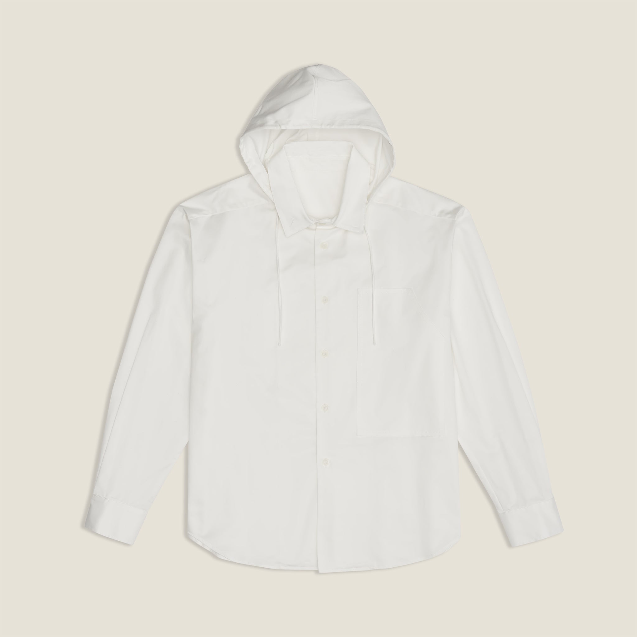 White shirt with hood sale