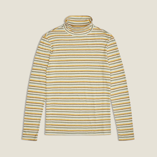 Stripe Hemp Turtleneck