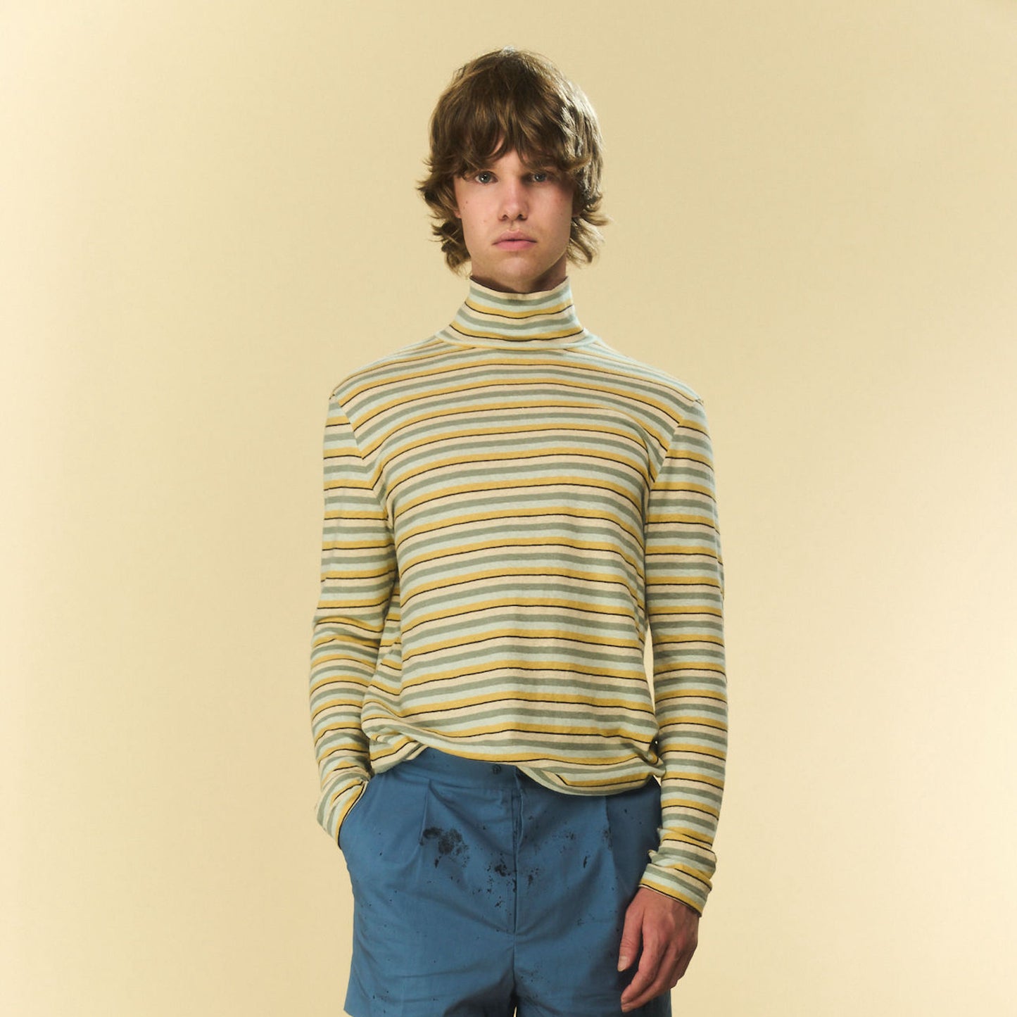 Stripe Hemp Turtleneck